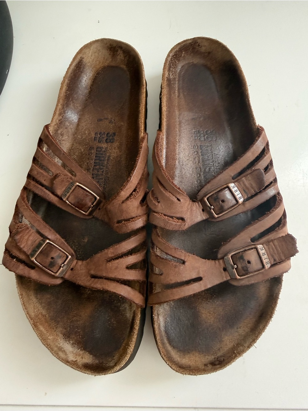 Birkenstock Granada women size 7 Brown Strappy Leather Sandals